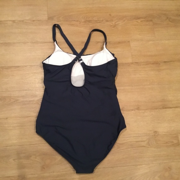 Women’s Ruched Tummy Control Modest One Piece Bathing Suit - Picture 6 of 7